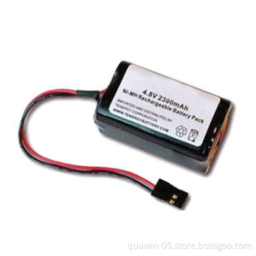 Square NiMH Battery Pack with Over-discharge Protection of 4.8V, 2,300mAh